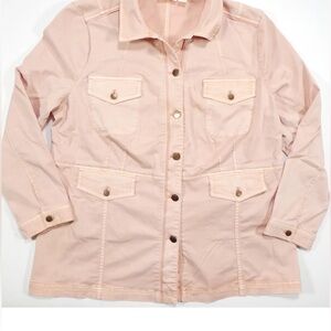 Chico’s Women’s Pink Blush  Denim Jacket Size 0